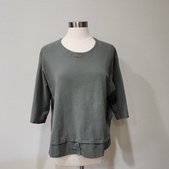 Lululemon Live To Layer Shirt Grey Sage Boxy Relaxed Fit Career Capsule - Picture 1 of 6